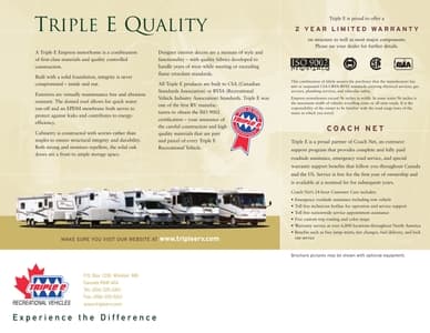 2002 Triple E RV Empress Brochure page 12