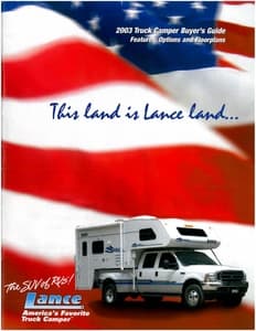 2003 Lance Truck Campers Brochure page 1