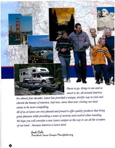 2003 Lance Truck Campers Brochure page 2