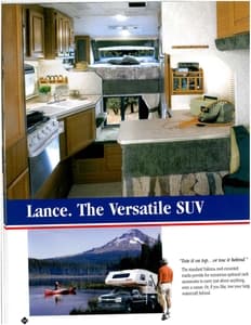 2003 Lance Truck Campers Brochure page 10