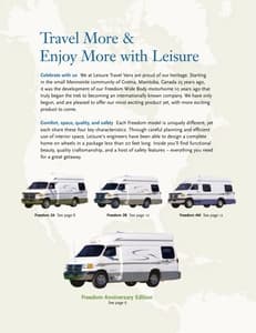 2003 Leisure Travel Vans Freedom Brochure page 3