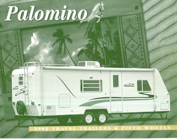 2003 Palomino Travel Trailer And Fifth Wheels Brochure