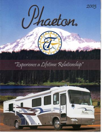 2003 Tiffin Phaeton Brochure