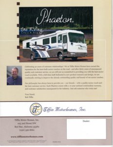 2003 Tiffin Phaeton Brochure page 12