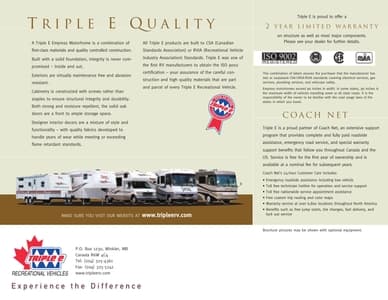 2003 Triple E RV Empress Brochure page 14