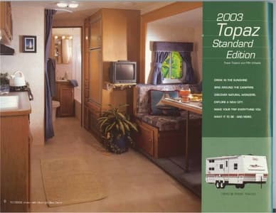2003 Triple E RV Topaz Brochure page 8