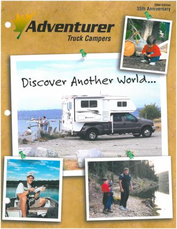 2004 ALP Adventurer Truck Campers Brochure