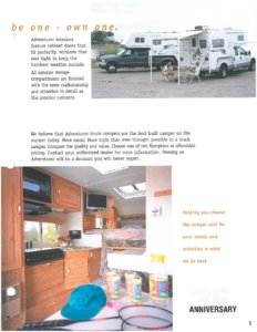 2004 ALP Adventurer Truck Campers Brochure page 5