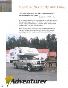 2004 ALP Adventurer Truck Campers Brochure page 12