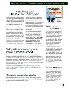 2004 Lance Truck Campers Brochure page 27