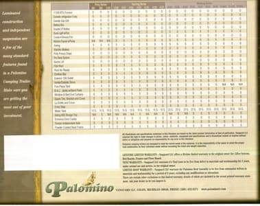 2004 Palomino Camping Trailers Brochure page 8