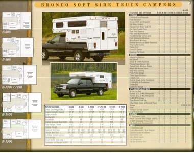 2004 Palomino Truck Campers Brochure page 2