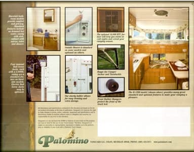 2004 Palomino Truck Campers Brochure page 4