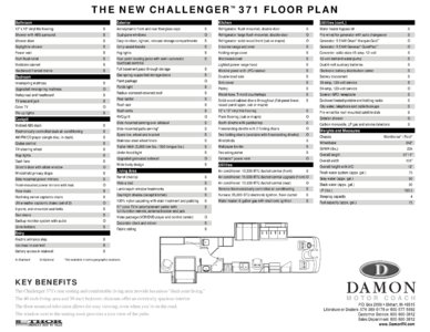 2004 Thor Challenger 371 Floor Plan Brochure page 2