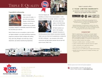 2004 Triple E RV Embassy Brochure page 12