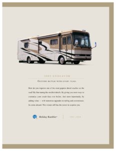 2005 Holiday Rambler Endeavor Brochure page 3