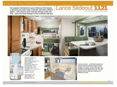 2005 Lance Truck Campers Brochure page 21