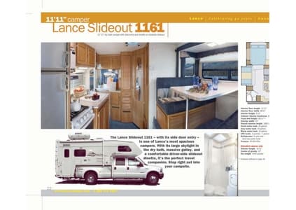 2005 Lance Truck Campers Brochure page 22