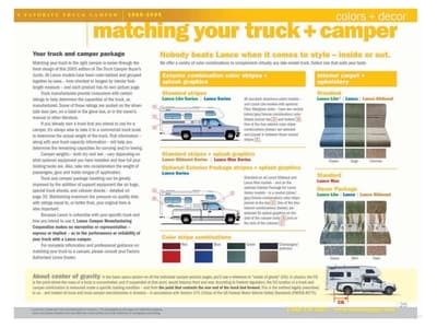 2005 Lance Truck Campers Brochure page 25