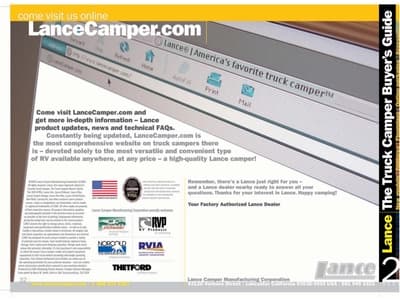 2005 Lance Truck Campers Brochure page 32