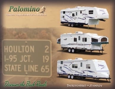 2005 Palomino Travel Trailers And Fifth Wheels Brochure page 1