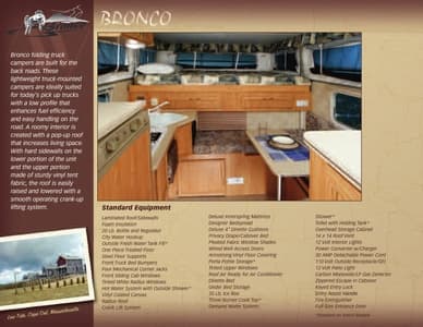 2005 Palomino Truck Campers Brochure page 2