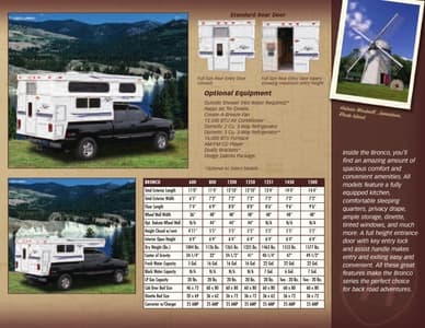 2005 Palomino Truck Campers Brochure page 3