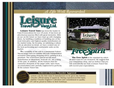 2005 Triple E RV Free Spirit 2005 Brochure page 2