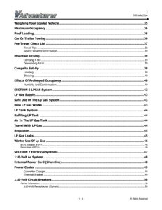 2006 ALP Adventurer Motor Home Owner's Manual page 4