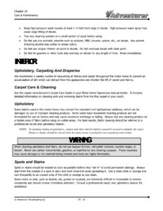 2006 ALP Adventurer Motor Home Owner's Manual page 75