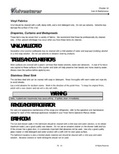 2006 ALP Adventurer Motor Home Owner's Manual page 76