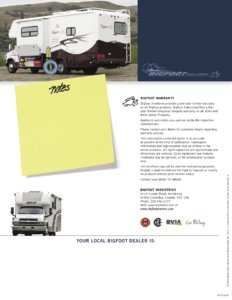 2006 Bigfoot 3000 And 4000 Series Motorhomes Brochure page 16