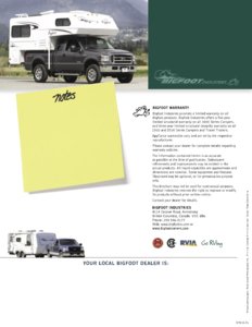 2006 Bigfoot Truck Campers Trailers Brochure page 28