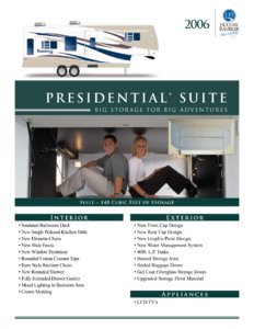 2006 Holiday Rambler Presidential Suite Brochure page 1