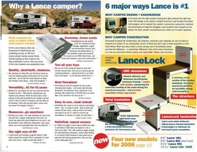 2006 Lance Truck Campers Brochure page 2