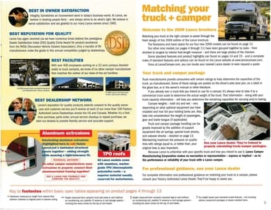 2006 Lance Truck Campers Brochure page 3