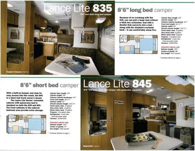 2006 Lance Truck Campers Brochure page 5