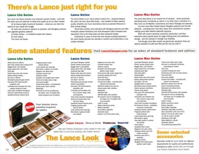 2006 Lance Truck Campers Brochure page 14