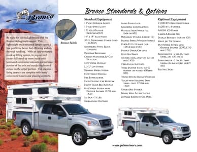 2006 Palomino Truck Campers Brochure page 2