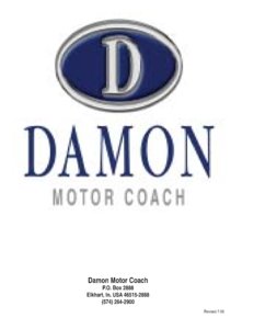 2006 Thor Damon Tuscany Owner's Manual Brochure page 122