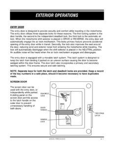 2006 Thor Presidio Rv Owner's Manual Brochure page 71