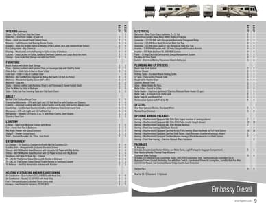 2006 Triple E RV Embassy Brochure page 9
