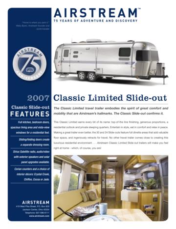 2007 Airstream Classic Limited Slide Out Brochure