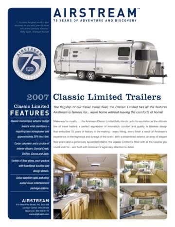 2007 Airstream Classic Limited Brochure