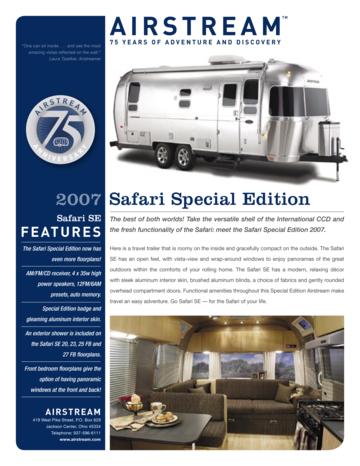 2007 Airstream Safari Special Edition Brochure
