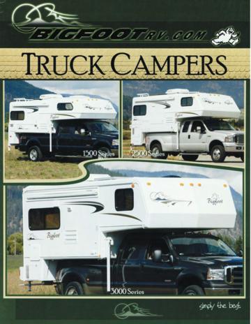 2007 Bigfoot Truck Campers Brochure