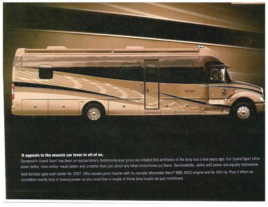 2007 Dynamax Grand Sport Ultra Touring Cruiser Brochure page 2