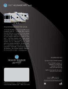 2007 Holiday Rambler Alumascape Suite Brochure page 16