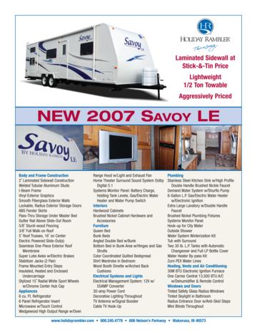 2007 Holiday Rambler Savoy LE Brochure