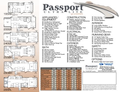 2007 Keystone RV Passport Ultra Lite Brochure page 2